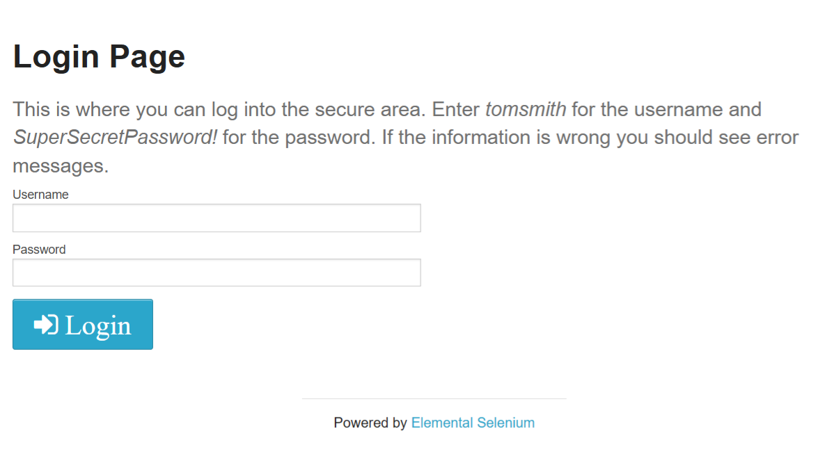 Automatización Login - HerokuApp